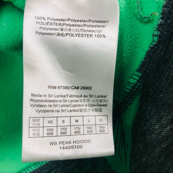 Burton WB Peak Colombo Dry-ride Hawaiian Palm Fleece Lined Hoodie - Sz S… - Picture 5 of 6